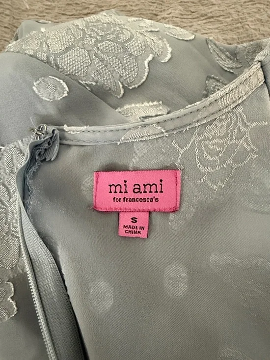 Francesca's Collections Powder Blue Floral Ruffle Mini Dress - Picture 4 of 4